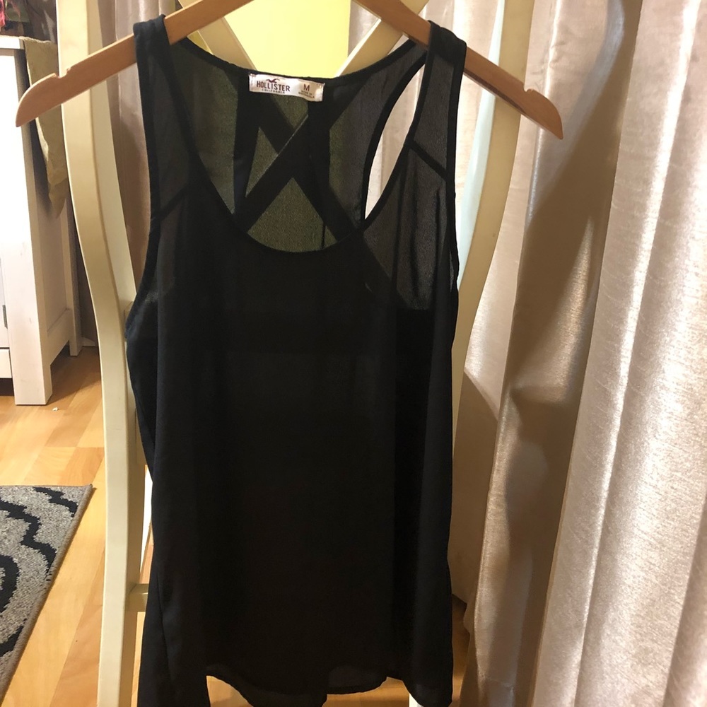 Black Hollister sheer women’s top